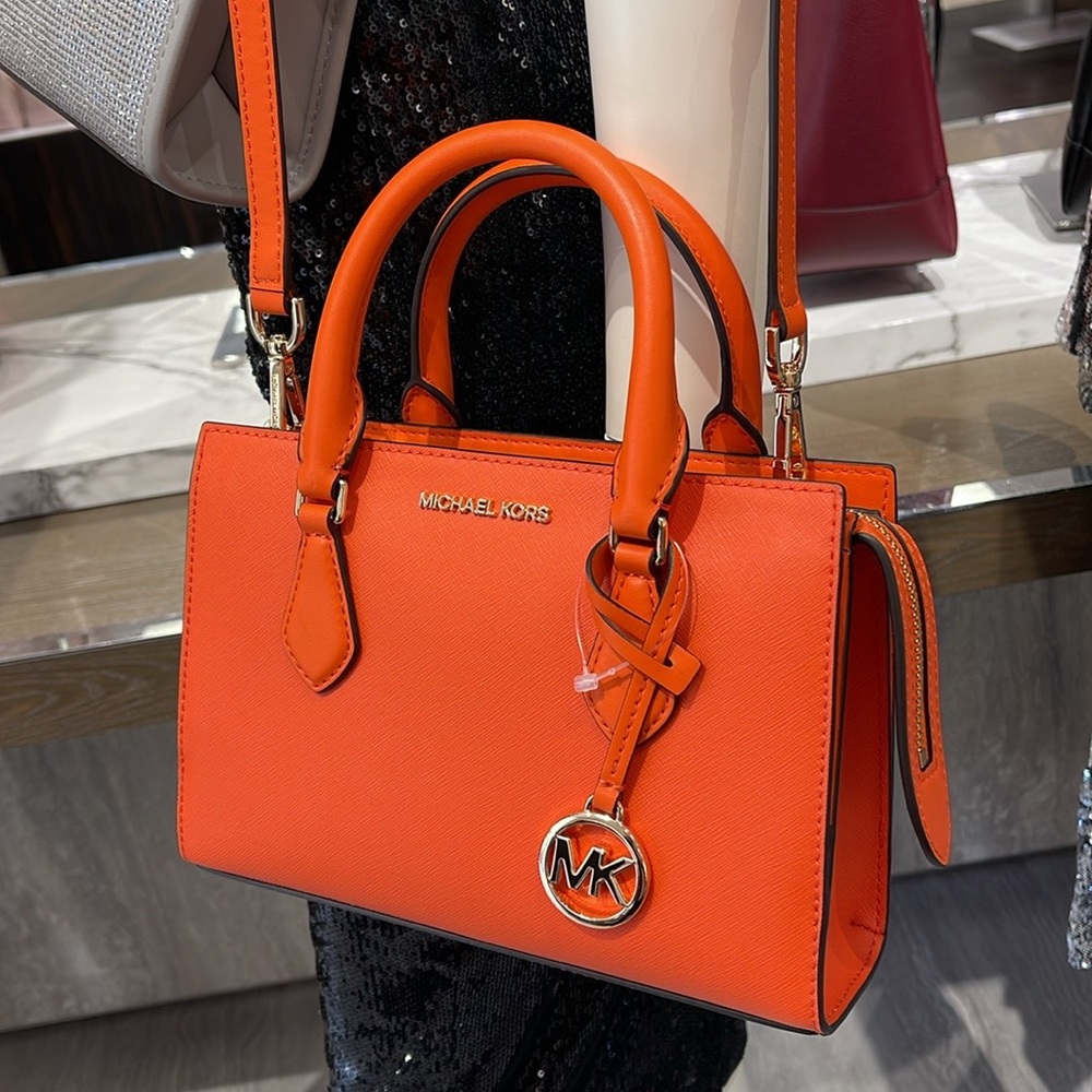 MICHAEL KORS
Sheila Small Faux Saffiano Leather Satchel
Poppy 
NWT - Picture 8 of 16